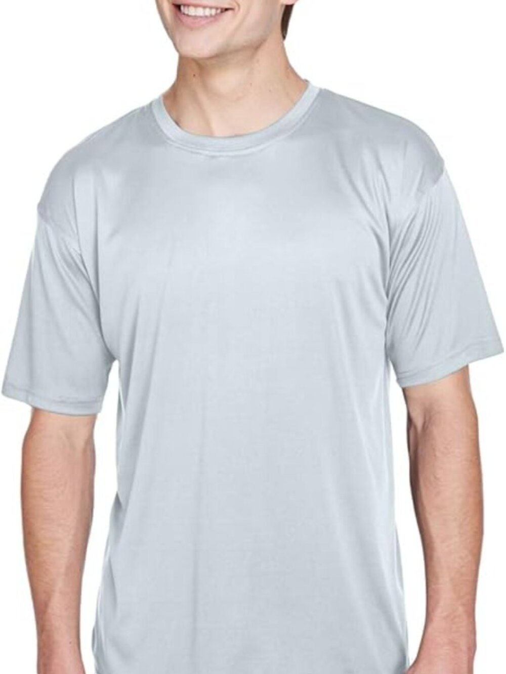 Ultraclub Men’s Grey Performance T-Shirt NEW